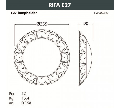 Уличный светильник Fumagalli Rita 1T3.000.000.AYE27