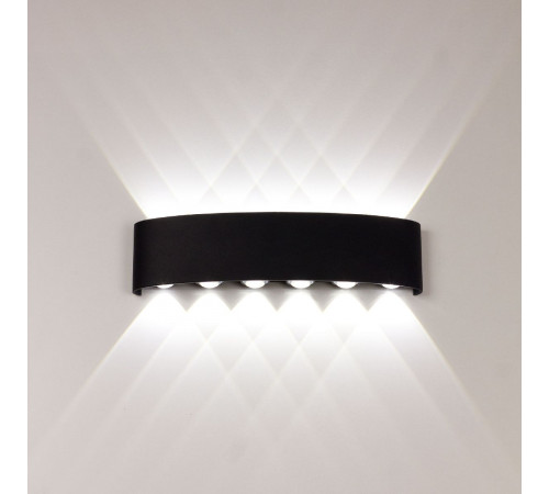 Уличный настенный светильник AM Group AM307-12X1W BK 4000K