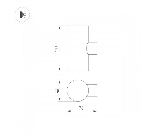 Уличный настенный светильник Arlight LGD-RAY-WALL-TWIN-R46-2x3W Day4000 033307(1) Уличный настенный светильник Arlight LGD-RAY-WALL-TWIN-R46-2x3W Day4000 033307(1)