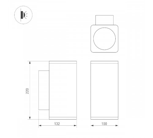 Уличный настенный светильник Arlight LGD-EVO-WALL-TWIN-S100x100-2x12W Warm3000 (GR, 44 deg, 230V) 046195 Уличный настенный светильник Arlight LGD-EVO-WALL-TWIN-S100x100-2x12W Warm3000 (GR, 44 deg, 230V) 046195