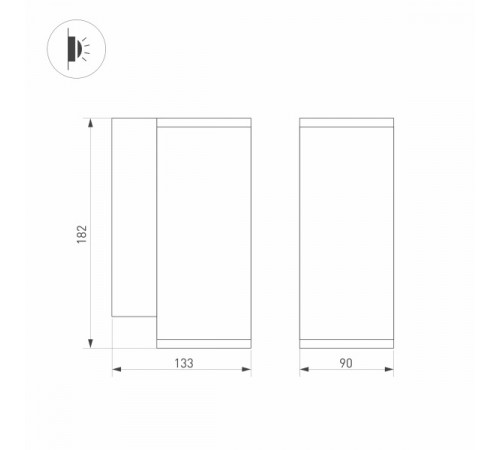 Уличный настенный светодиодный светильник Arlight LGD-Forma-Wall-R90-12W Day4000 032575 Уличный настенный светодиодный светильник Arlight LGD-Forma-Wall-R90-12W Day4000 032575