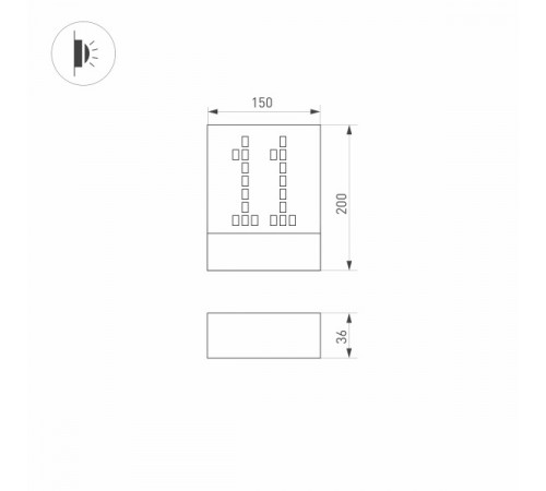 Уличный настенный светильник Arlight LGD-Sign-Wall-S150x200-3W Warm3000 030022 Уличный настенный светильник Arlight LGD-Sign-Wall-S150x200-3W Warm3000 030022