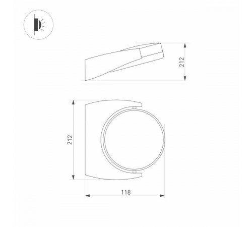 Уличный настенный светодиодный светильник Arlight LGD-Eye-Wall-6W Warm3000 029979 Уличный настенный светодиодный светильник Arlight LGD-Eye-Wall-6W Warm3000 029979