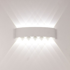 Уличный настенный светильник AM Group AM307-12X1W WH 4000K