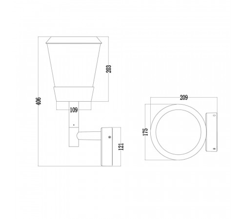 Уличный настенный светильник Maytoni Faro O039WL-01B