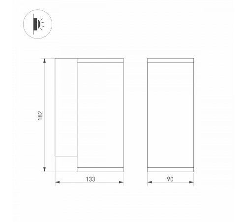 Уличный настенный светильник Arlight LGD-Forma-Wall-R90-12W Warm3000 037258 Уличный настенный светильник Arlight LGD-Forma-Wall-R90-12W Warm3000 037258