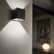 Уличный настенный светодиодный светильник Ideal Lux Rubik AP1 Nero 142302