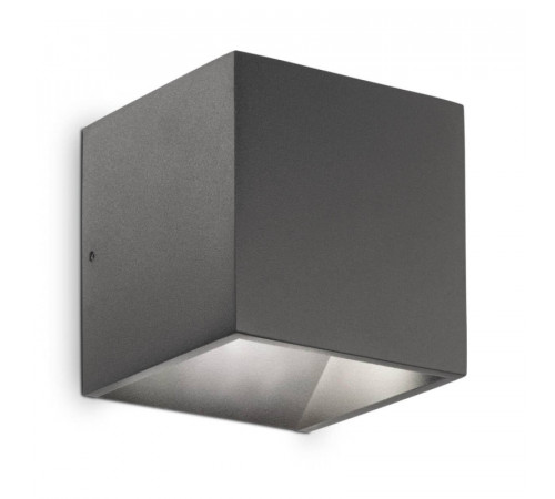Уличный настенный светодиодный светильник Ideal Lux Rubik AP1 Antracite 149738 Уличный настенный светодиодный светильник Ideal Lux Rubik AP1 Antracite 149738