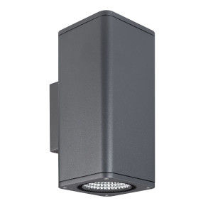 Уличный настенный светильник Arlight LGD-EVO-WALL-TWIN-S100x100-2x12W Warm3000 (GR, 44 deg, 230V) 046195