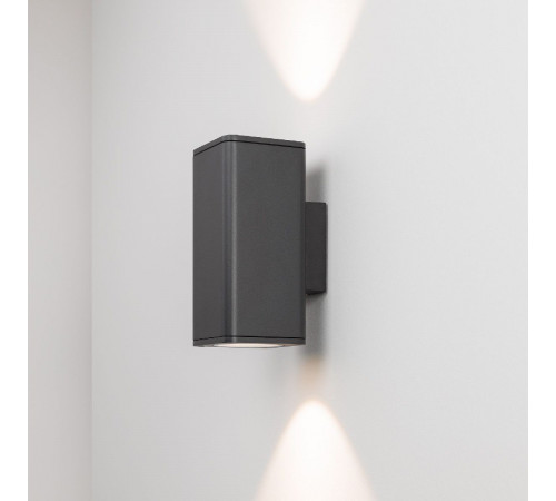 Уличный настенный светильник Arlight LGD-EVO-WALL-TWIN-S100x100-2x12W Warm3000 (GR, 44 deg, 230V) 046195 Уличный настенный светильник Arlight LGD-EVO-WALL-TWIN-S100x100-2x12W Warm3000 (GR, 44 deg, 230V) 046195