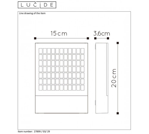Уличный настенный светодиодный светильник Lucide DIGIT 27899/03/29