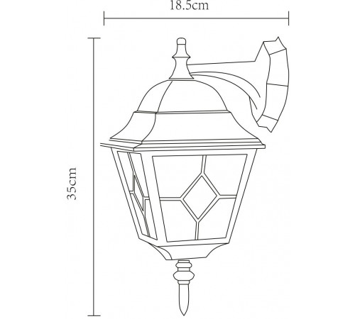 Уличный настенный светильник Arte Lamp Bremen A1012AL-1BN Уличный настенный светильник Arte Lamp Bremen A1012AL-1BN