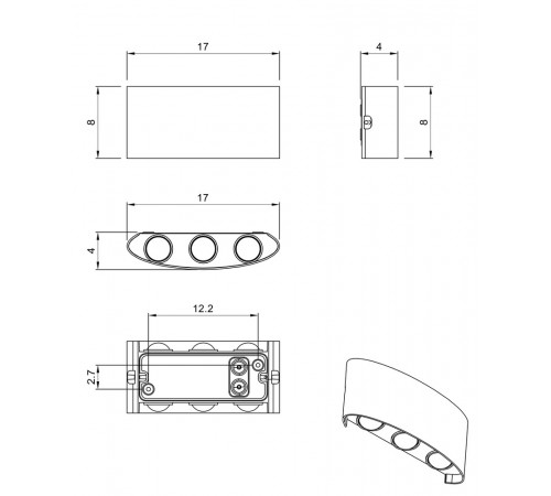 Уличный настенный светильник Arte Lamp Bosto A3722AL-6BK