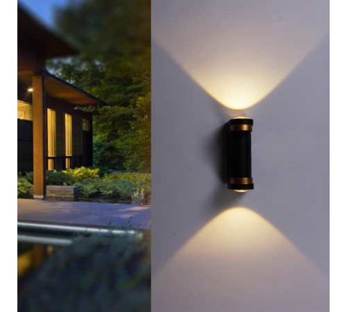 Архитектурный светильник Reluce 86814-9.2-002TL COB2*3W BK+GD