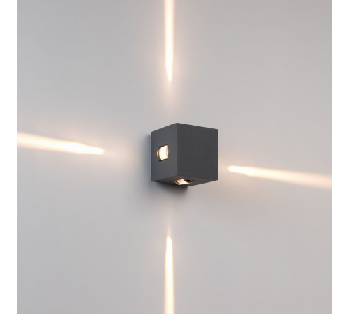 Уличный настенный светильник Arlight LGD-VERSATI-4x3W Warm3000 (Серый, 4x3 deg, 230V) (IP65 Металл) 060650