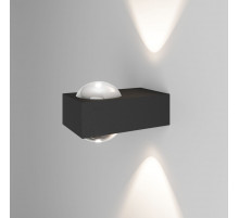 Уличный настенный светильник Elektrostandard Lenses черный 35191/W 4690389216428 a070458