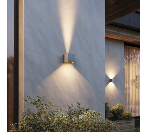 Уличный настенный светильник Arlight LGD-PERAN-WALL-S120x120-6W Warm3000 (BK, 0-80 deg, 230V) (IP65 Бетон) 051748