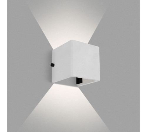Уличный настенный светильник Arlight LGD-PERAN-WALL-S120x120-6W Warm3000 (WH, 0-80 deg, 230V) (IP65 Бетон) 058169