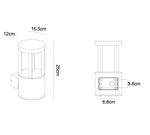 Уличный настенный светильник Arte Lamp Carcassa A4666AL-1BK