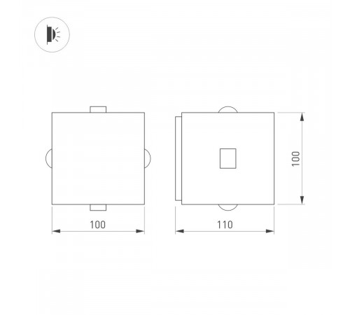 Уличный настенный светильник Arlight LGD-VERSATI-4x3W Day4000 (Серый, 4x3 deg, 230V) (IP65 Металл) 063581
