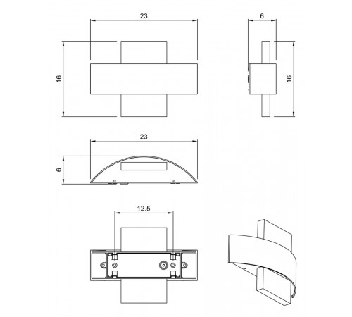 Уличный настенный светильник Arte Lamp Croce A1444AL-1BK