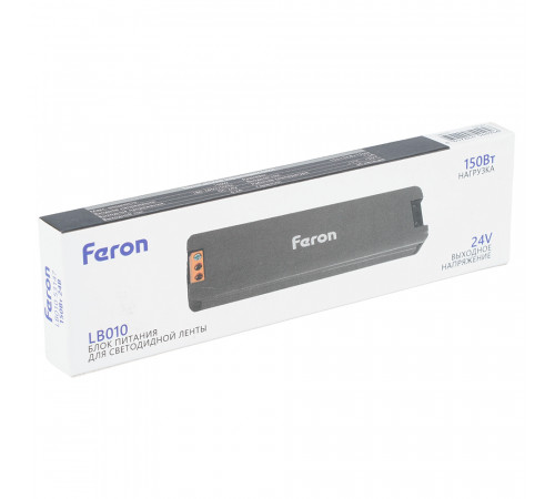Трансформатор для светодиодной ленты Feron LB010 150W 24V IP20 53147