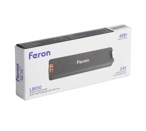 Трансформатор для светодиодной ленты Feron LB010 48W 24V IP20 53144
