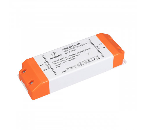 Блок питания Arlight ARV-SP-24200-PFC-B (24V, 8.3A, 200W) (IP20 Пластик) 022922(3)