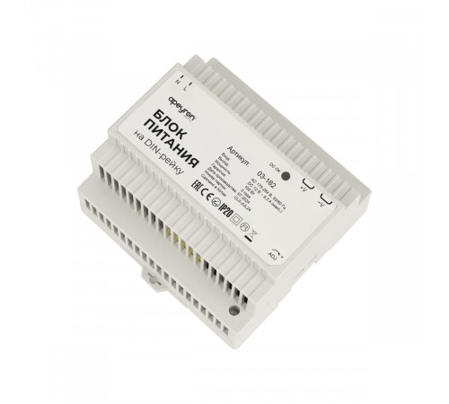 Блок питания на DIN рейку Apeyron 12В, 100Вт, 175-264В, 8,3А, IP20 03-162