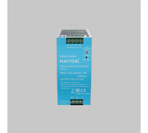 Блок питания Maytoni PSL015 240Вт DC24В IP20 821013 Блок питания Maytoni PSL015 240Вт DC24В IP20 821013