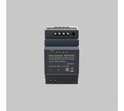Блок питания Maytoni PSL016 60Вт 48В IP20 831004 Блок питания Maytoni PSL016 60Вт 48В IP20 831004