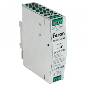 Трансформатор электронный на DIN-рейку Feron LB008 5W 24V IP20 52134