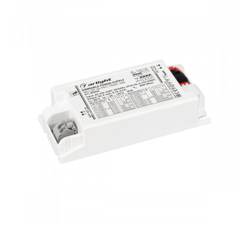 Блок питания Arlight ARJ-SP-30-PFC-TRIAC-INS (30W, 9-42V, 0.15-0.9A) (IP20 Пластик) 053904