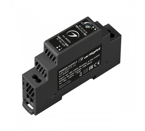 Блок питания Arlight ARV-DRS-15-24 (24V, 0.63A, 15W) (IP20 DIN-рейка) 057073 Блок питания Arlight ARV-DRS-15-24 (24V, 0.63A, 15W) (IP20 DIN-рейка) 057073