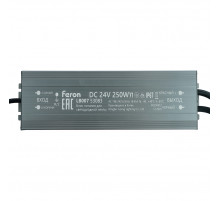 Трансформатор электронный для светодиодной ленты Feron LB007 250W 24V IP67 (драйвер) 53083