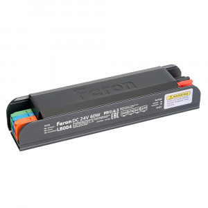 Трансформатор для светодиодной ленты с плавным пуском и диммированием Feron LB004 60W 24V IP20 52123