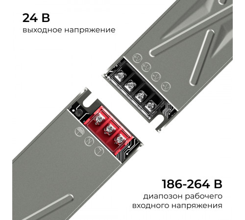 Блок питания Apeyron 24В 200Вт 186-264В 83А IP20 03-262