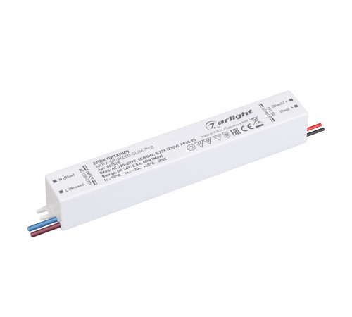 Блок питания Arlight ARPV-SP-24060-SLIM-PFC (24V, 2.5A, 60W) (IP65 Пластик) 062050