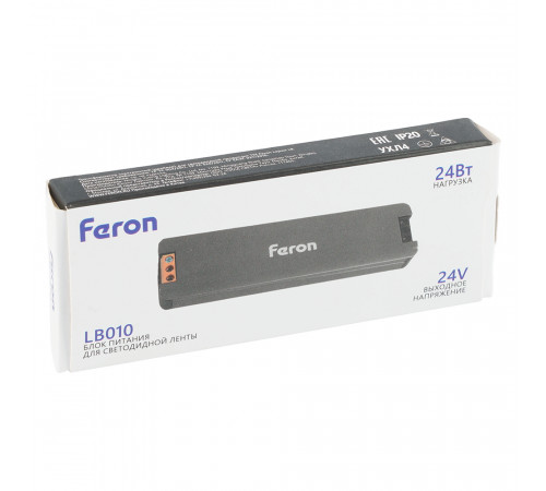 Трансформатор для светодиодной ленты Feron LB010 24W 24V IP20 53143