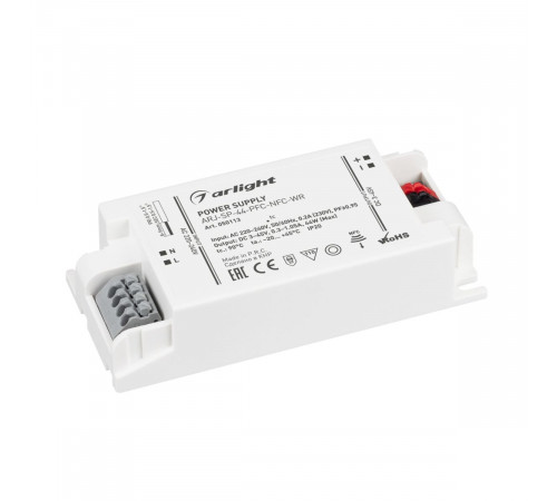 Блок питания Arlight ARJ-SP-44-PFC-NFC-WR (44W, 3-45V, 0.3-1.05A) 050113