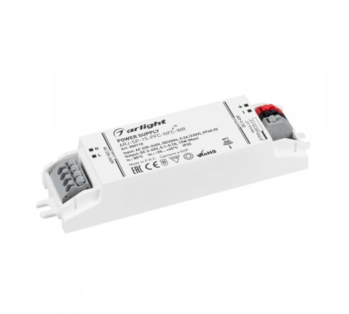 Блок питания Arlight ARJ-SP-15-PFC-NFC-WR (15W, 3-45V, 0.1-0.7A) 050110
