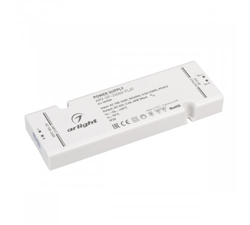 Блок питания Arlight ARV-SP-24060-FLAT (24V, 2.5A, 60W) (IP20 Пластик) 059050