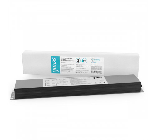 Блок аварийного питания Gauss Universal 120Вт DC220-240В IP65 997911012 Блок аварийного питания Gauss Universal 120Вт DC220-240В IP65 997911012