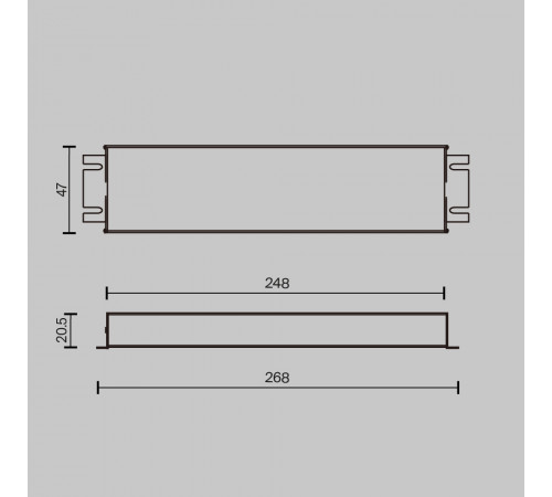 Источник напряжения Maytoni Triac 150Вт DC24В IP67 734003 Источник напряжения Maytoni Triac 150Вт DC24В IP67 734003