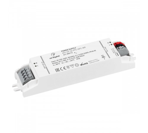 Блок питания Arlight ARJ-SP-36-PFC-NFC-WR (36W, 3-50V, 0.15-0.9A) 050112