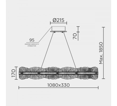 Подвесная люстра Modelux ML.6068.1080 CP