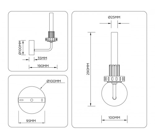 Бра Ambrella Light High Light Ceramo Modern LH53128