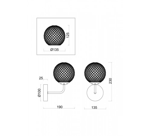 Бра Freya Navel FR8016WL-01BBS