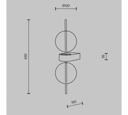 Бра Maytoni Double Moon MOD478WL-L8B3K