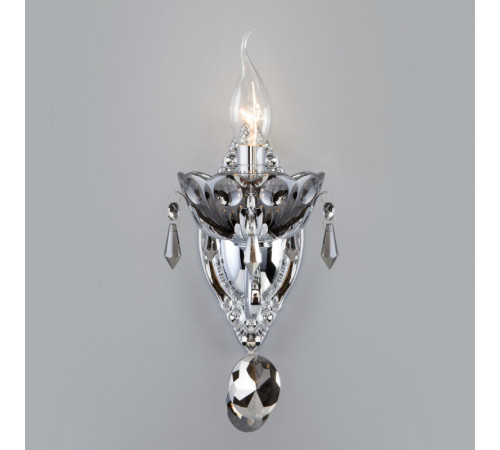 Бра Eurosvet 10103/1 хром/дымчатый хрусталь Strotskis